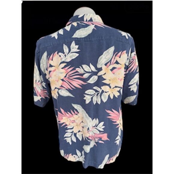 Honolulu Lulu 100% Silk Party Hawaiian Shirt Sz. M Short Sleeve Tropical - Picture 8 of 10